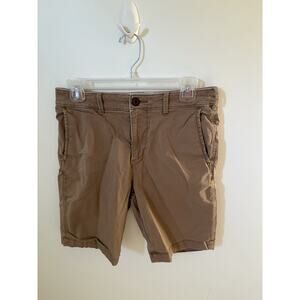 HOLLISTER Mens Size 28 Shorts Classic Fit Chino Khaki Tan Preppy Summer